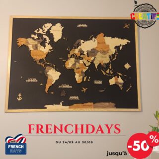 🟦⬜🟥 French Days Créatifwood
C’est le moment de craquer : jusqu’à -50% sur vos modèles préférés, uniquement du 24 au 30 septembre.
👉 Idées déco, cadeaux ou coup de cœur… tout est à prix doux cette semaine !