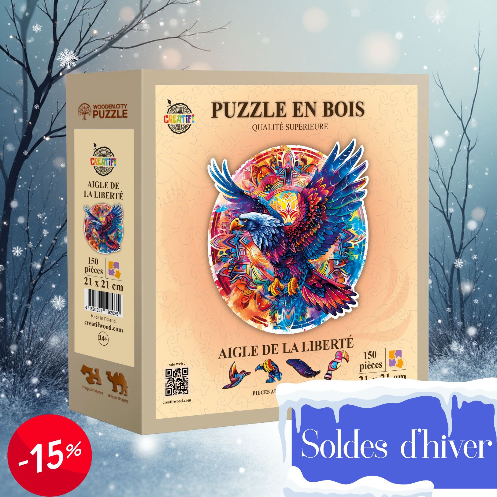 ❄️ Soldes d’hiver Creatifwood
Des créations en bois uniques, durables et pleines d’émotion pour embellir votre intérieur ou offrir un cadeau qui a du sens.

👉 –15% sur toute la boutique jusqu’au 03/02
🛒 creatifwood.com