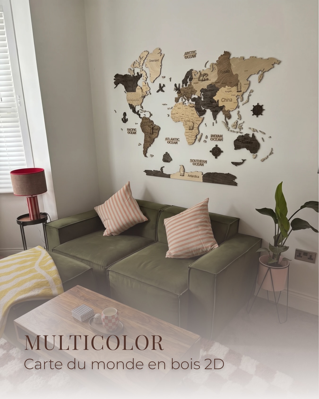Alerte tendance : le « Dopamine Décor » s’invite chez vous ! 
Vous rêvez d’un intérieur vibrant, audacieux et plein de bonne humeur ? La Carte du Monde 2D Multicolor est la pièce maîtresse qui manquait à votre mur d’accent. 

💐 Offre Spéciale Fête des Mères 💐
C’est le moment idéal pour gâter votre maman (ou vous-même) !
Profitez de -15% de réduction sur tout le site avec le code : MAMAN15 🎁
👉 Cliquez sur le lien en bio pour commander la vôtre !
