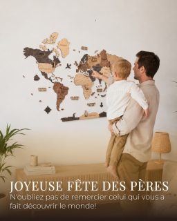Joyeuse Fête des Pères à tous les papas 💙

Merci d’être ceux qui nous apprennent à découvrir le monde, à rêver plus grand et à créer des souvenirs inoubliables.

Parce que les plus beaux voyages sont souvent ceux que l’on partage ensemble, continuez à explorer, à vivre de nouvelles aventures et à marquer chaque destination sur votre carte CreatifWood 🗺️

Que votre carte se remplisse de nouveaux souvenirs en famille.

Belle Fête des Pères à tous ! 🤍
