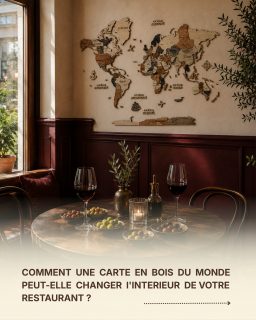 Chaque établissement a sa propre atmosphère.
La carte du monde en bois de Creatif Wood ne se contente pas de compléter un intérieur :
elle lui donne une identité unique. Elle apporte du caractère, de la chaleur et une invitation au voyage qui attire le regard, suscite les conversations et laisse un souvenir durable à vos clients.
🌍 Créez un intérieur qui marque les esprits.
Commandez votre carte en bois via le lien dans la bio. 🤎