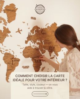 La carte parfaite, c’est celle qui trouve naturellement sa place chez vous. 🤎🌍
Taille, style, couleur… choisissez chaque détail pour créer une carte qui s’accorde à votre intérieur et raconte votre histoire.
Découvrez toutes nos cartes sur le site CreatifWood. ✨