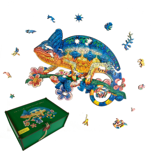 Chameleon adventurer wooden puzzle