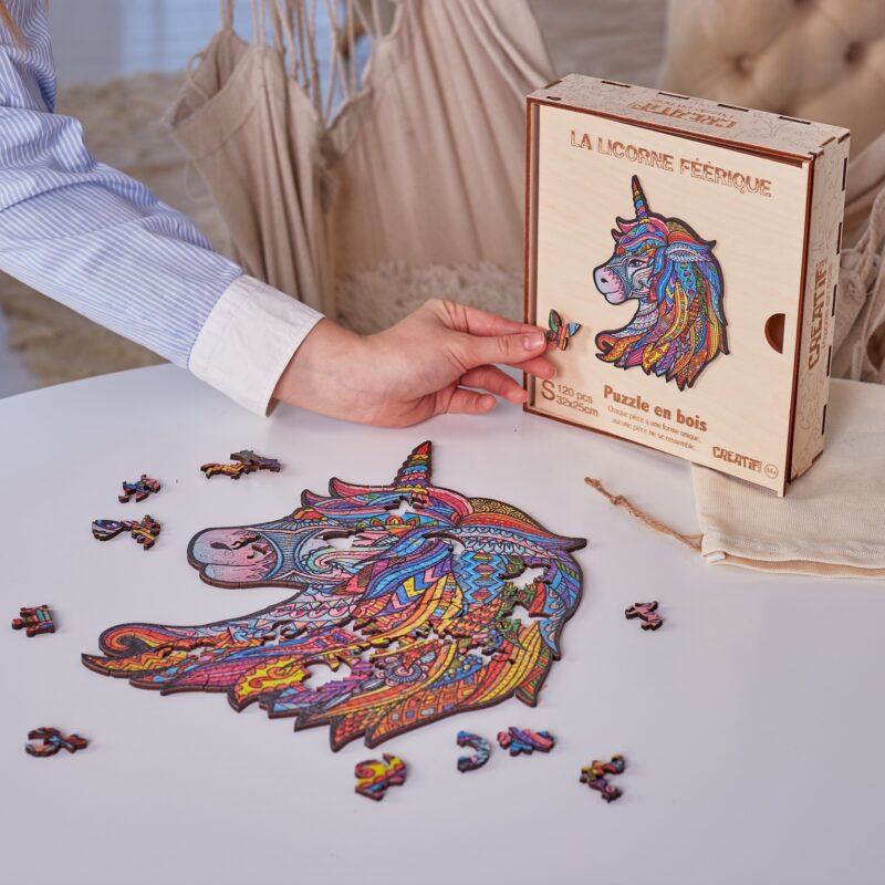La Licorne Féérique Puzzle en bois