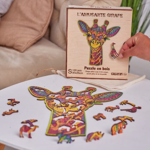 The Funny Giraffe Wooden Puzzle