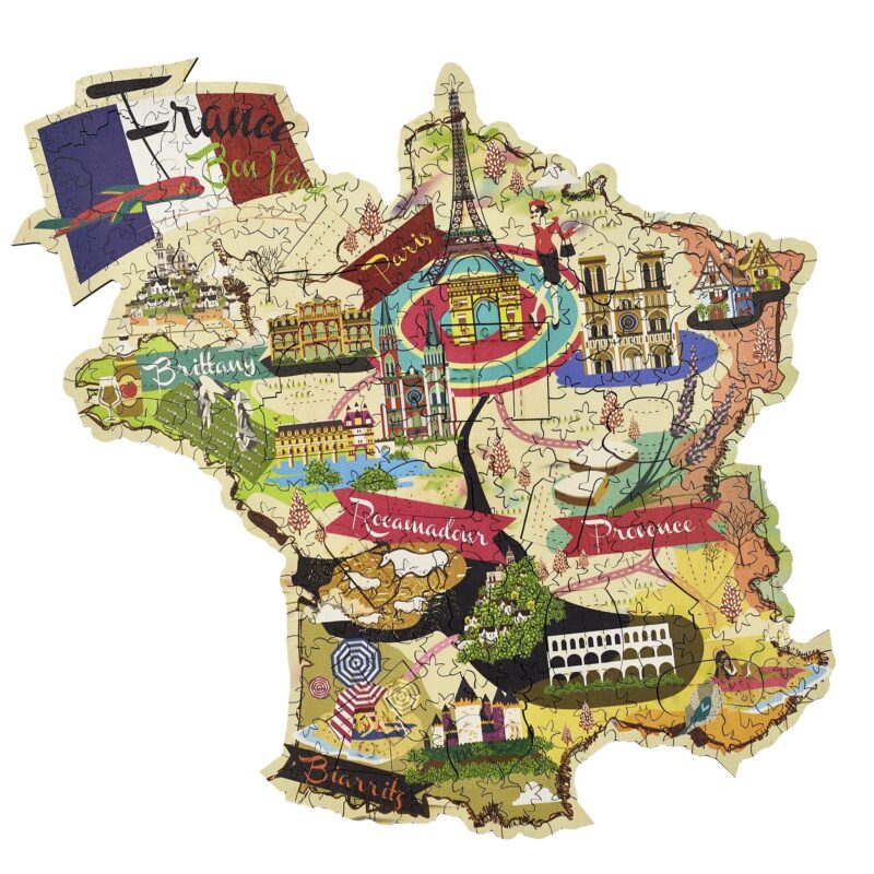 La France Découverte Puzzle en bois