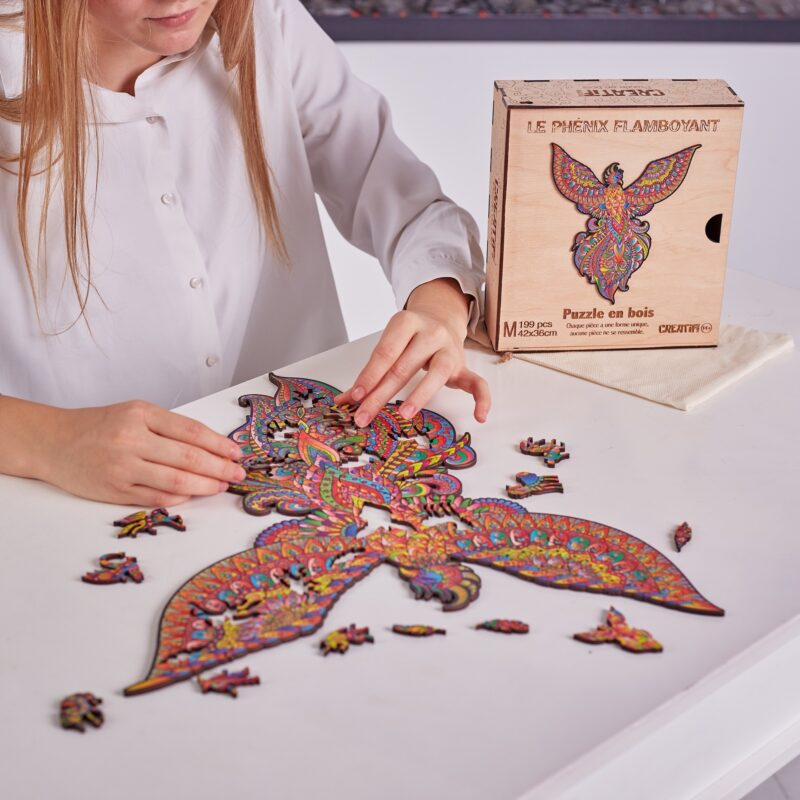 The Flaming Phoenix Wooden Puzzle