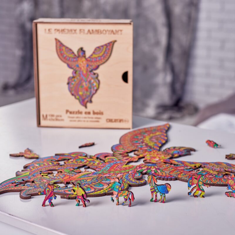 The Flaming Phoenix Wooden Puzzle