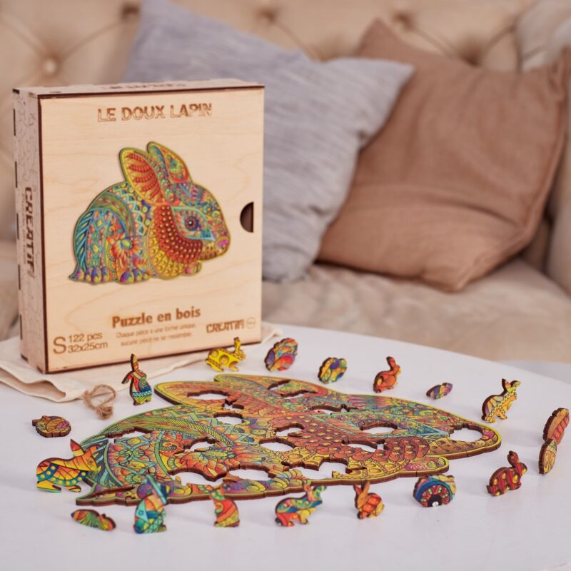 Le Doux Lapin Puzzle en bois 1 6