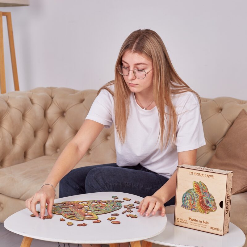 Le Doux Lapin Puzzle en bois