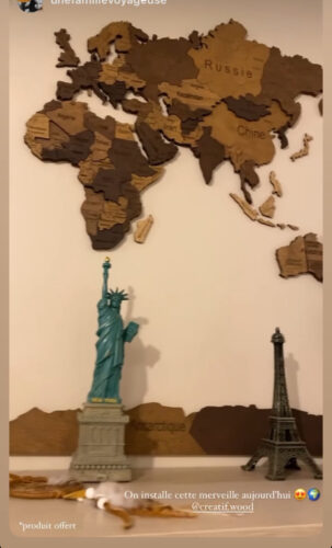 Carte du monde en bois 3D Chocolate photo review