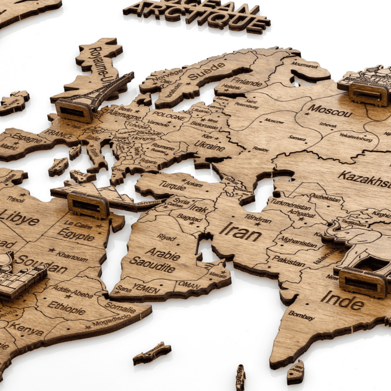 Puzzle carte du monde en bois - Small Foot