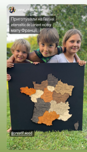 Multicolor 3D wooden map of France photo review