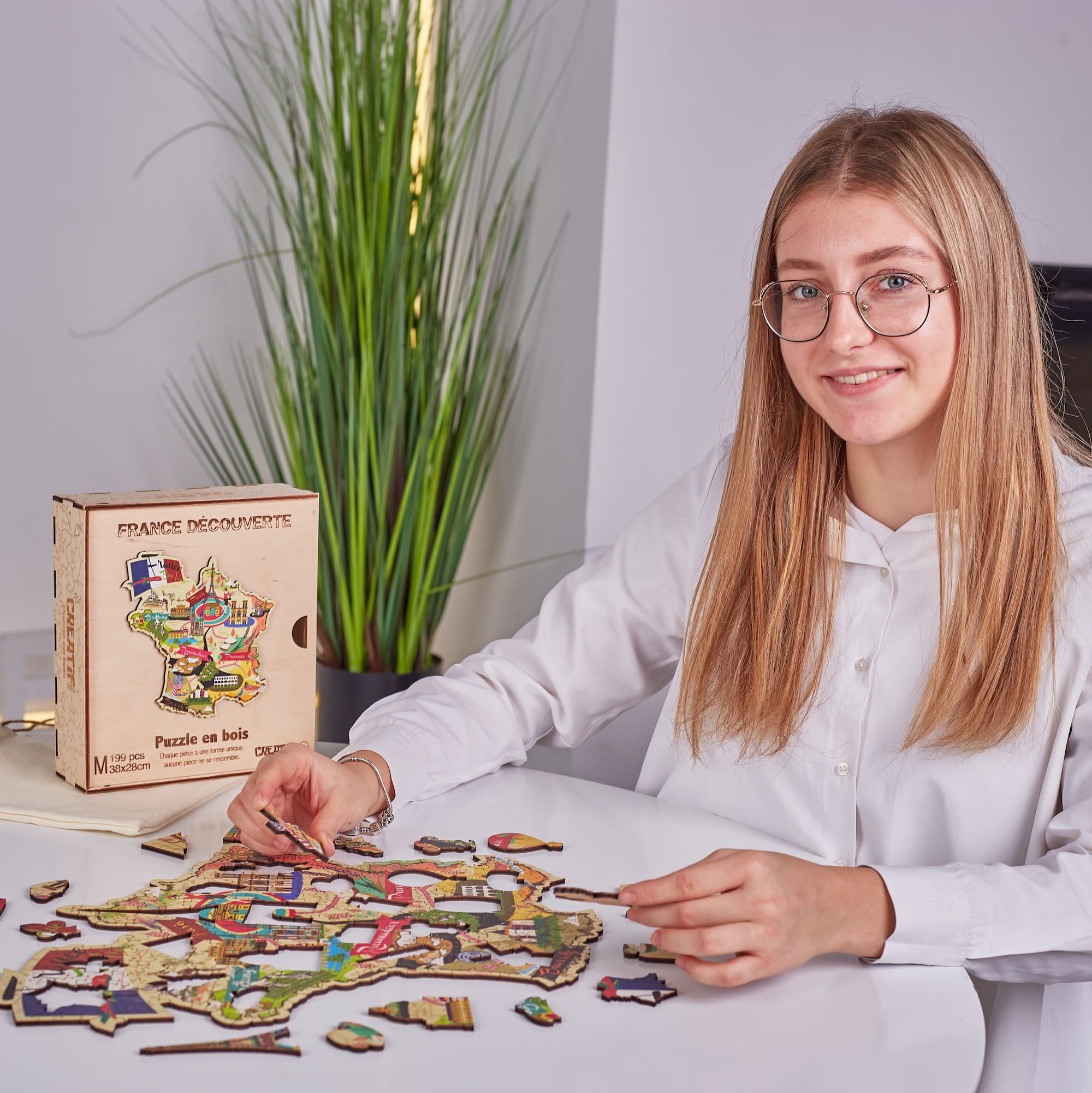Puzzle en bois 96 pièces découverte de la nature jeu enfant