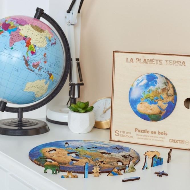 Puzzle enfant - carte du monde des monuments : collection histoire