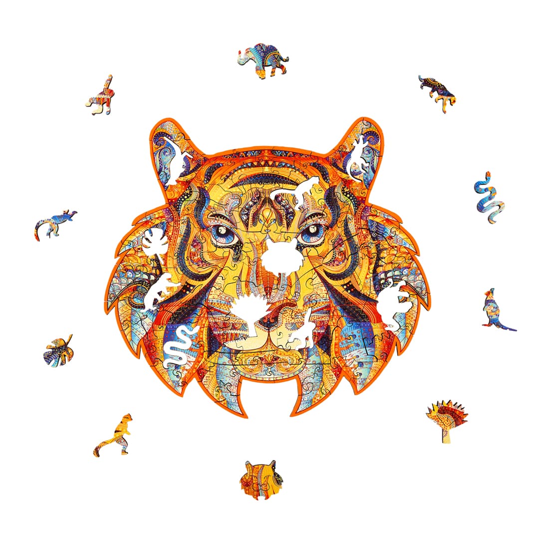 Puzzle en bois - Tigre - 99 pièces - Rainbowooden