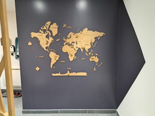 2D wooden world map Light photo review