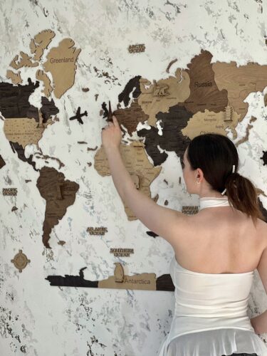 Carte du monde en bois 2D Multicolor photo review