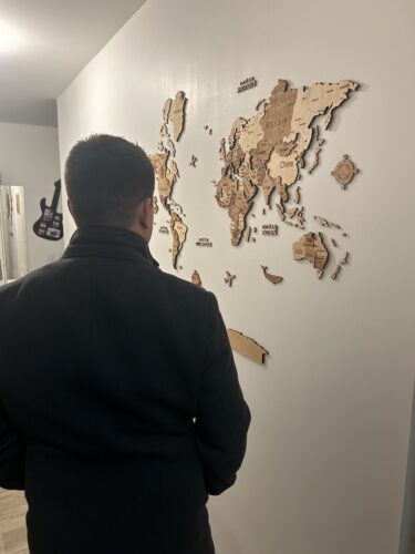 3D Wooden World Map Amber photo review