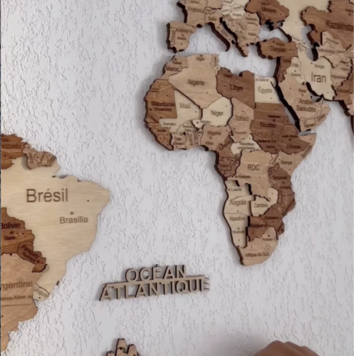 3D Wooden World Map Amber photo review
