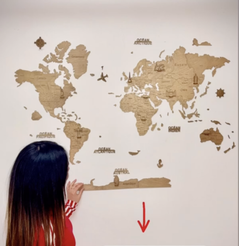 2D wooden world map Light photo review
