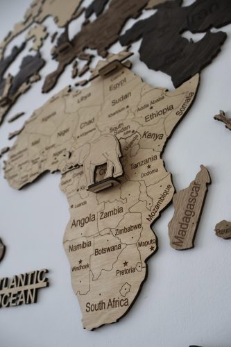Carte du monde en bois 2D Multicolor photo review