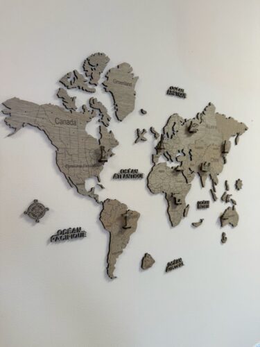 CARTE DU MONDE EN BOIS 2D  (60*40 cm) photo review