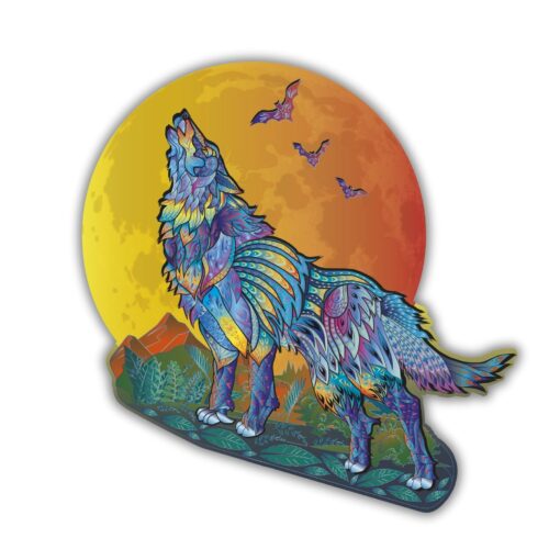 Le Loup Hurleur Puzzle en bois