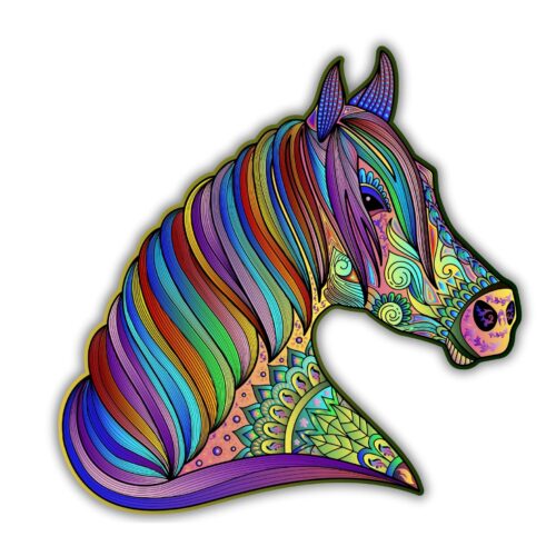 Cheval Fougueux  Puzzle en bois